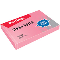 Блок самоклеящийся 75*100 Berlingo LSn_39503 "Ultra Sticky", 100л, пастель, розовый