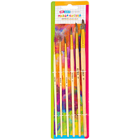 Набор кистей 6шт. ArtSpace SB_3301 белка, круглые, № 1, 3, 5, 7, 9, 11, блистер