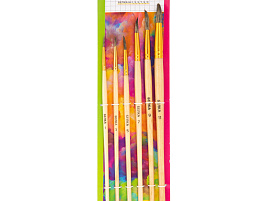 Набор кистей 6шт. ArtSpace SB_3301 белка, круглые, № 1, 3, 5, 7, 9, 11, блистер