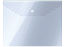 Папка-конверт с кнопкой А5 СТАММ ММ-31907 150мкм, пластик, прозрачная, бесцветная