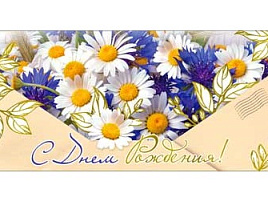 Конверт для денег С Днем Рождения! 90-1623-М