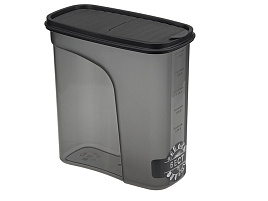 Банка для сыпучих пластик 2л М1256 графит