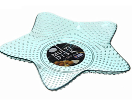 Тарелка пластик 403-910 Звезда морская волна 16,5см