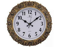 Часы настенные Atlantis 39*39 TLD-35195A бронза
