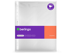Папка-файл А4 Berlingo SPs_A4040 "Squares", А4, 40мкм, перфорированная текстура, матовая, КОМПЛЕКТ-100шт