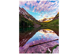 Алмазная мозаика 30*40 АЛМ-0058 Отражение гор