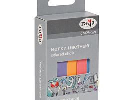 Набор мелков шк. цв. 10цв. Гамма 909194 мягкие, квадратные, картон. упак., европодвес