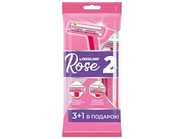 Станок для бритья Docland Rose женский 2 лезвия 4 штуки с увлажняющей полоской