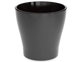 Кашпо цветочное 2,2л Лея М8831 графит двойное