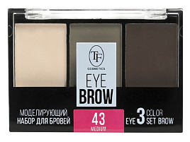 Тени для бровей Триумф СТЕВ04 набор 3шт.моделирующий Eyebrow 3 Color Set т.43 темный