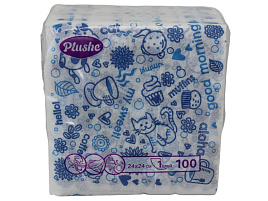 Салфетки 100л.Plushe Classic decor Коты