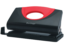 Дырокол Berlingo DDp_10163 "Office Soft" 10л., пластиковый, красный, с линейкой