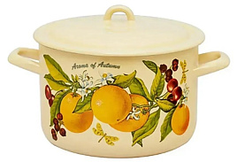 Кастрюля эмаль 4,3л 16141/4 КмЭ Фруктовая корзина