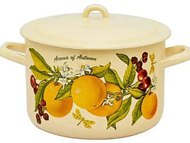 Кастрюля эмаль 4,3л 16141/4 КмЭ Фруктовая корзина