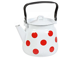 Чайник эмаль 3,5л С2716*79 Красный горох белый Сибирские товары