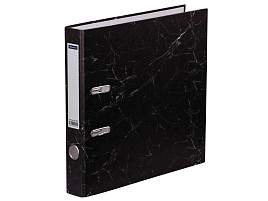Папка регистратор 5см. OfficeSpace 251890 мрамор, черная, бюджет