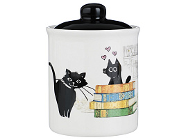 Банка для сыпучих керамика 550мл 824-109 Котейка