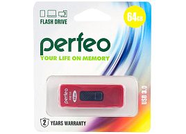 Флеш-драйв Perfeo USB 64Gb S05 красный