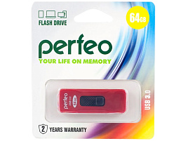 Флеш-драйв Perfeo USB 64Gb S05 красный