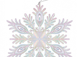 Подвеска пластик Снежинка 12,5*12,5см НУ-5016