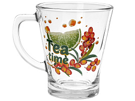 Кружка стекло 300мл 21с2222/1 Время чая