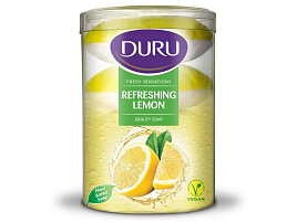 Мыло Duru 4*100гр Fresh Бодрящий Лимон стакан