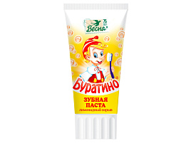 Зубная паста Детская Буратино 75гр.Лимонадный взрыв М(Самара)0954