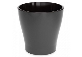 Кашпо цветочное 5л Лея М8834 графитовый двойное