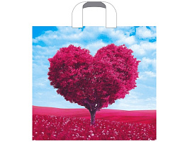 Пакет петля с пласт.ручкой 38*34 В облаках