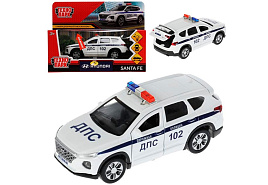 Машина металлическая SANTAFE2-12SLPOL-WH HYUNDAI SANTAFE Полиция  12см