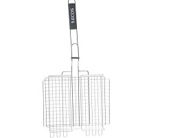 Решетка-гриль 31*24*5 Ecos хром дер.ручка RD-102C/999606
