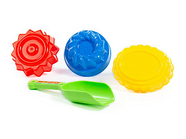 Песочный набор №421 38593 (совок, 3 формочки)