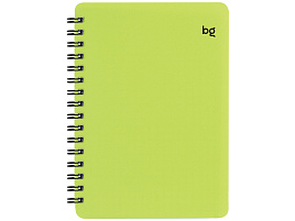 Записная книжка 60л. BG ЗК6гр60_пл 57761 А6 на гребне "Neon", салатовая пластиковая обложка, тиснение фольгой