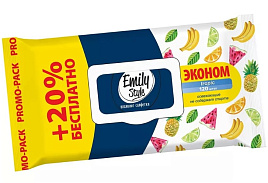 Влажные салфетки Emily Style 120шт.Tropic клапан