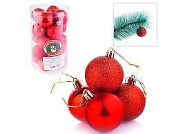 Набор шаров 5см S1296-1 Кармен красный 12шт