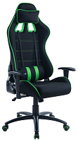 Кресло Helmi HL-G08 "Target", ткань черная/зеленая, 2 подушки