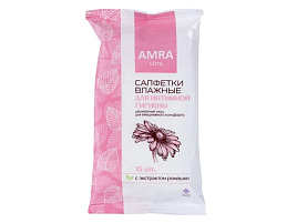 Влажные салфетки AMRA 15шт.д.интим.гигиены М
