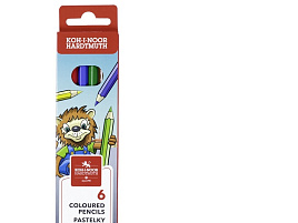 Карандаши цветные 6цв. KOH-I-NOOR 3551/6 "Lion", заточен., картон, европодвес