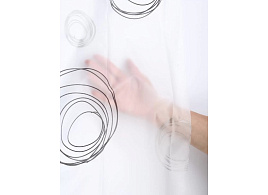 Шторка для ванной 180*180 ПЕВА Элика-4 белая 507591/Y4-11173