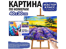 Картина для раскрашивания 30*40 MKR4030-123 Лавандовое поле, по номерам