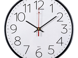 Часы настенные "21 Век" 25*25 2524-002 Классика черные круглые