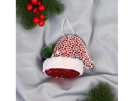 Подвеска пластик Колпак элит 9692888 10см бело-красный