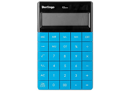 Калькулятор Berlingo CIB_100 "PowerTX", 12 разр., двойное питание, 165*105*13мм, синий