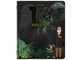 Тетрадь Биология 48л. BRAUBERG 405125 ДАТЫ, TWIN-лак, клетка, подсказ