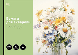 Папка для акварели А4 10л. BG БА10А4_60214 "Полевые цветы", 200г/м2