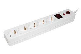 Сетевой фильтр 1,5м*5р IEK Сеть-2 белый 237616/8636