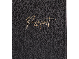 Обложка на паспорт OfficeSpace 311092 "Naples", кожа, серый, тиснение фольгой