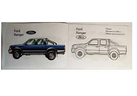 Раскраска Посмотри и раскрась Автомобили мира. Ford