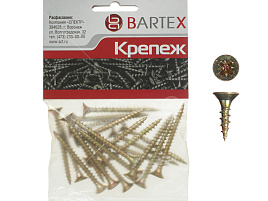 Саморез универсальный 4*16 цинк 50шт Bartex 4488
