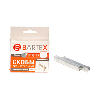 Скоба 6мм 1000шт Bartex прямоуг. 2658